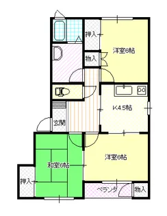 銀河ワールド弐番館【2階】の間取り