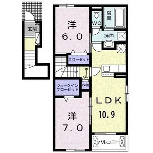 コリーヌ・ヴェルトII【2階】の間取り
