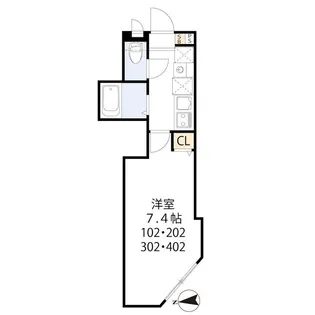 TIGRE ADACHISHIMANE【2階】の間取り