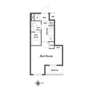 ルクレ住吉【6階】の間取り