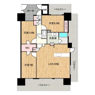 アルファステイツ福山駅前【2階】の間取り