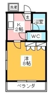 ホワイトハイツ【1階】の間取り
