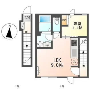 アプリコットE【2階】の間取り