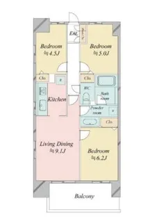 レジディア南千住【2階】の間取り