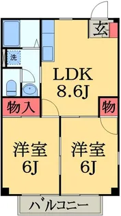 エコハイツ【1階】の間取り