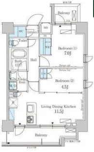 パークアクシス芝浦【10階】の間取り