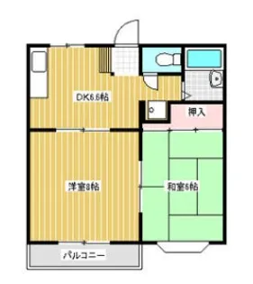 コーポ朝日・昭和【1階】の間取り