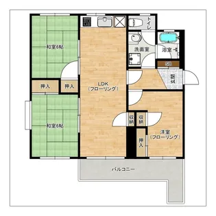 グリンハイツ大野【2階】の間取り