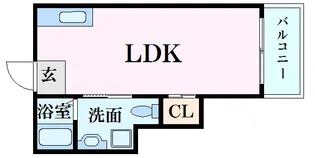 尾長東アパートD棟【1階】の間取り