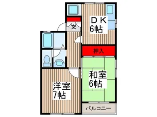 あずさパルデンス【2階】の間取り