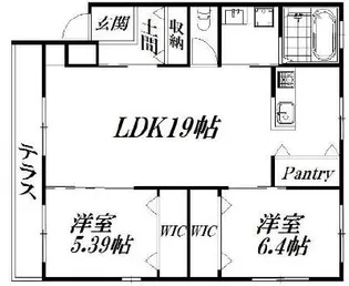 ヴィラ初生【2階】の間取り