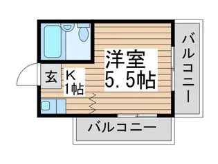 篠崎建物ビル【6階】の間取り
