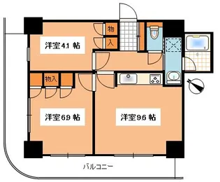 スカイフロントタワー川口【17階】の間取り