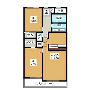 ヒルズ小幡【3階】の間取り