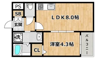 H-maison塚本II【2階】の間取り