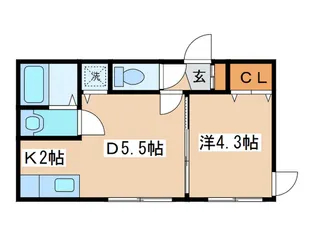 Flats LIDO菊水【3階】の間取り