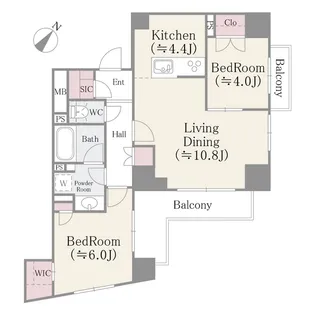 クレアーレ船堀【8階】の間取り