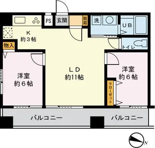 ミネンスアビス【4階】の間取り