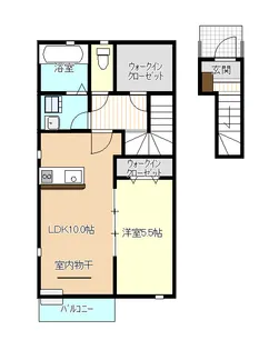 レトワールIIB【2階】の間取り