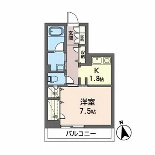 Bellet仙台【1階】の間取り