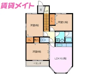 フラットカミーリア【2階】の間取り