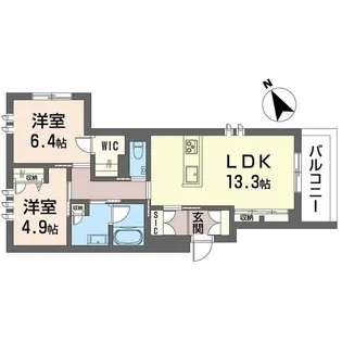 ウィステリアガーデン【2階】の間取り