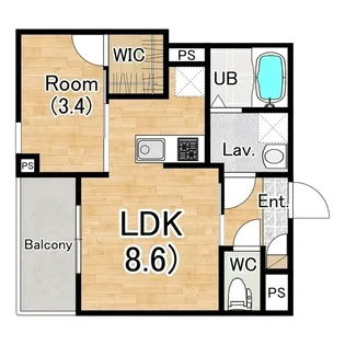 (仮称)ジーメゾン鳳南ルシア【2階】の間取り