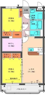 La Vie Bell Takeda(ラヴィベール竹田)【5階】の間取り