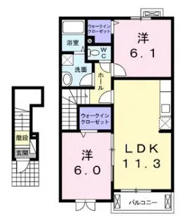 リバーサイド紫雲【2階】の間取り