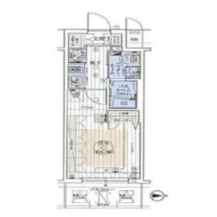 エステムコート梅田・天神橋IIグラシオ【3階】の間取り