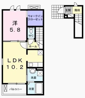 レジデンス リトルガーデン【2階】の間取り