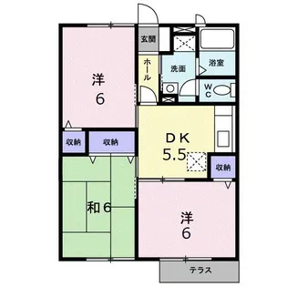 エスポワール大刀洗III【1階】の間取り