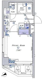 クレイシア北千束【4階】の間取り