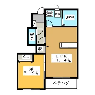 アーバンマツバラ【1階】の間取り