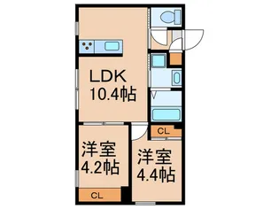 Green terrace代沢【1階】の間取り