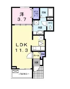 コリーヌ・ド・ミニヨン【1階】の間取り