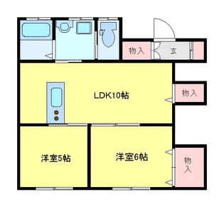 第2成田ハイツ【2階】の間取り