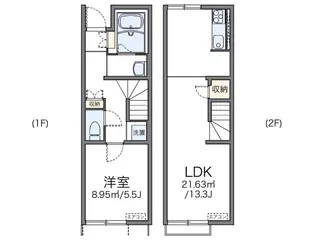 レオネクストエスポワール愛戸【1階】の間取り