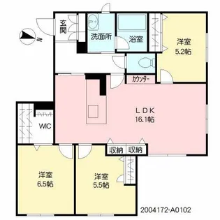 シャーメゾン鶴崎【1階】の間取り