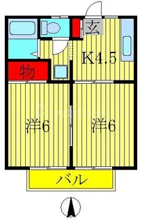 グランドハイツコタケ【2階】の間取り