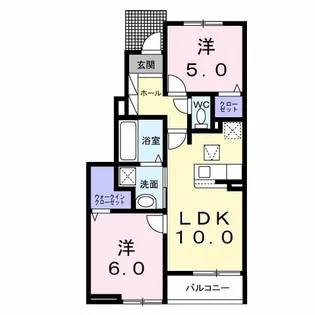 オーブ・レジェール【1階】の間取り