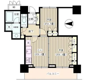 ウエルタワー深川【6階】の間取り