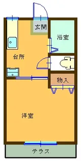 コーポ・エコー【1階】の間取り