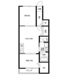 ピース・クレア B棟【1階】の間取り