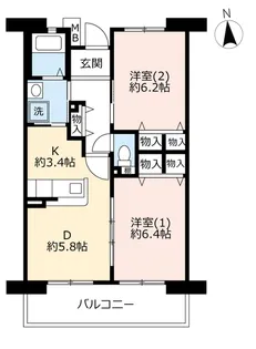 URアルビス緑丘【7階】の間取り