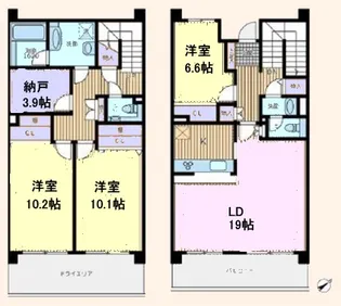 HF マゴメ レジデンス【1階】の間取り
