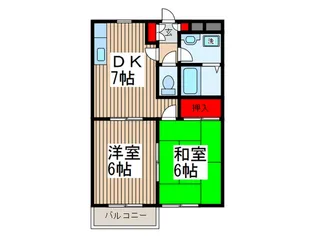 パ-ルコ-ト【2階】の間取り