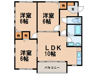 サン・セーヌ【2階】の間取り