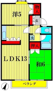 ハイツ赤坂【2階】の間取り