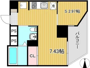 AURA六丁の目【3階】の間取り